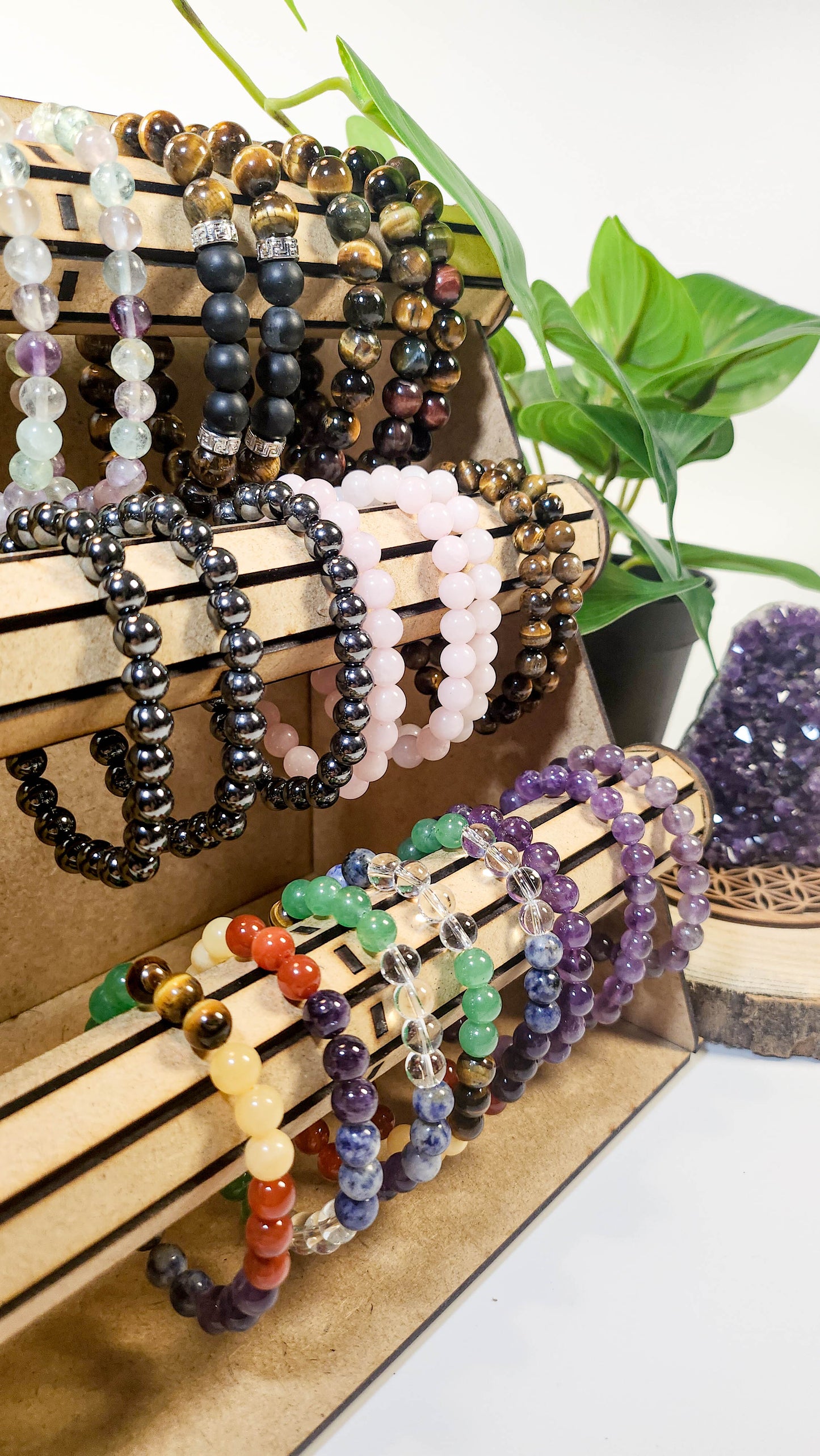 Bracelet en Fluorine perles de 8mm